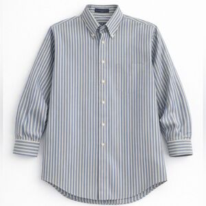 Britches of Georgetown Blue Yellow Stripe Button-Down Shirt | 16–33 |100% Cotton